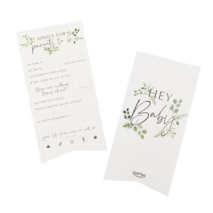 Tarjetas de consejos de baby shower para que los padres sean x 10 libros de invitados juegos de fiesta de recuerdo - Imagen 1 de 2