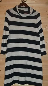 MARIMEKKO RITVA FALLA GESTREIFTES BAUMWOLLPULLOVERKLEID PUYO GRÖSSE M BLAU/WEISS NEU OHNE ETIKETT - Bild 1 von 4