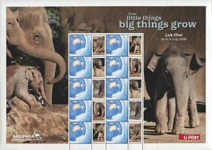 AUSTRALIA 2009 'BABY ELEPHANT Luk Chai' Taronga Conservation Sheetlet MNH [C3162 - Picture 1 of 1