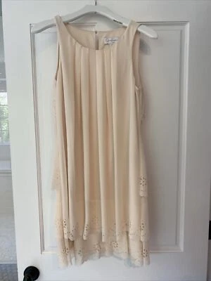 Jessica Simpson Marfil Verano Vestido Recto Talla 6 Foto 1 de 4