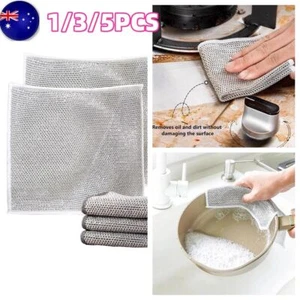 1-5pcs Multipurpose Wire Dishwashing Rags for Wet and Dry, Wire Dishwashing Rag - Picture 1 of 15