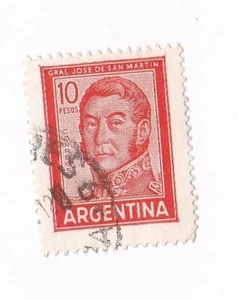 Argentina Vintage Postage Stamp 10 pesos General Jose De San Martin - Picture 1 of 1
