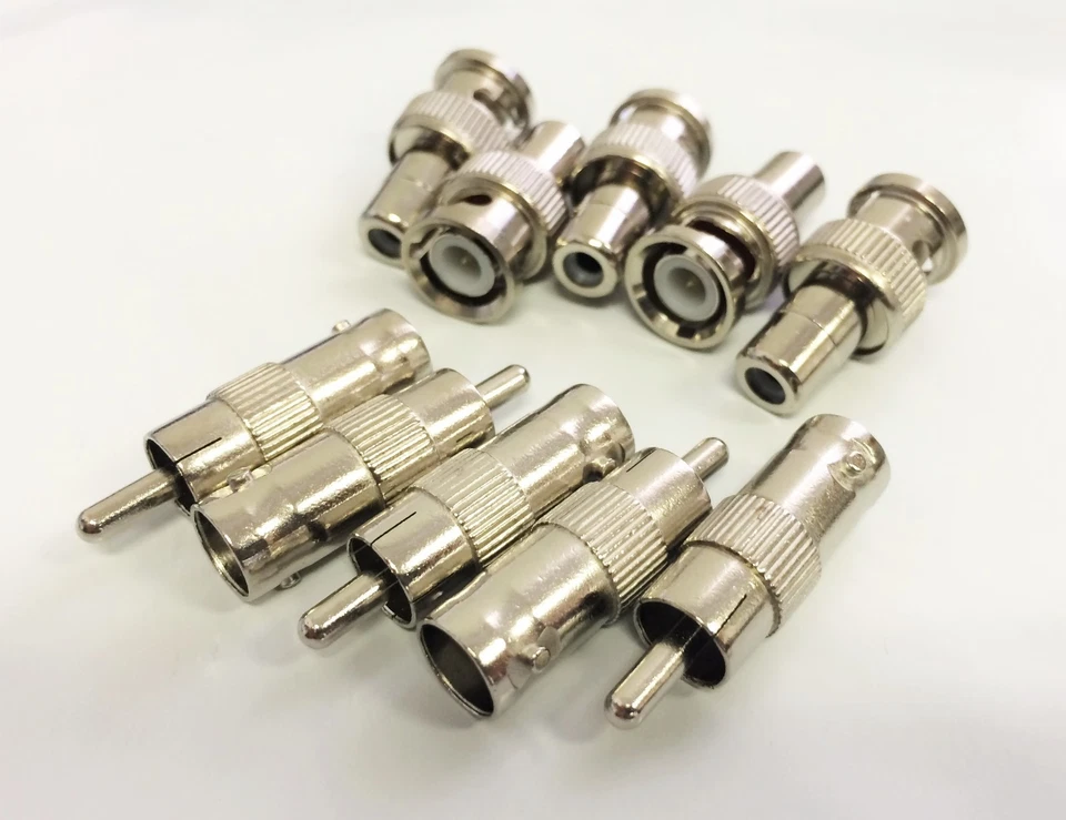 5pcs  RCA Female to BNC Male + 5pcs RCA M to BNC F Connector  - Image 1 of 1
