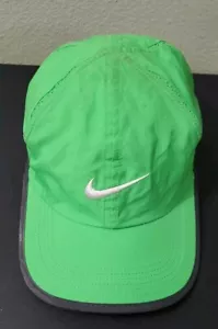 NIKE Adulto Unisex FEATHERLIGHT DRI-FIT Gorra Tenis Sombrero Verde Brillante Correr Yoga - Imagen 1 de 6