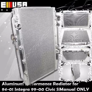 Aluminum Performance Radiator for 99-00 Civic Si 94-01 Integra Manual ONLY - Picture 1 of 5