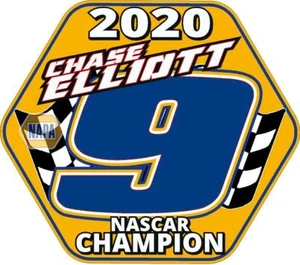 NEW FOR 2020 #9 Chase Elliott Champion Racing Sticker Decal - SM thru XL - Picture 1 of 4