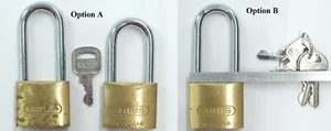 V: Abus Brass Padlock No 55/40 2" & 1 1/2" shackles with working keys, Locksmith - Picture 1 of 15