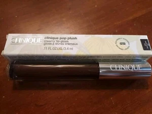 Clinique Pop Plüsch cremiger Lipgloss 01 Black Honey Pop 0,11 flüssige Unzen neu im Karton - Bild 1 von 3
