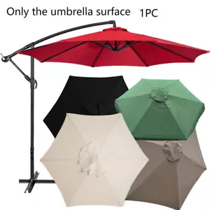 6.5/9/10ft Cantilever Patio Offset Umbrella Replacement Canopy Parasol Top Cover - Picture 1 of 72