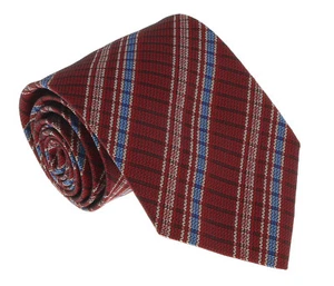 Missoni U4523 Red/Blue Madras 100% Silk Tie - Picture 1 of 4