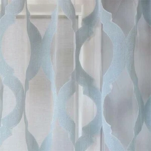 Sheer fabric Estelle Moroccan Tile Burnout 118" wide, sold by yard - Picture 1 of 9