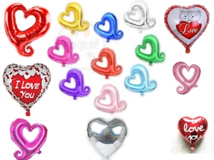 HEART SHAPE ROMANTIC GIFTS IDEAS HER- HIS LOVE HEART CUTE BEARS FOIL BALLOON - Picture 1 of 15