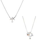 Silver Double Stars Clavicle Chain Sweet Cool Choker Girl Cool Star Necklace