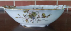 LS&S Limoges Francia Porcelana Cuenco Alargado Oro Dorado Flores - Imagen 1 de 1