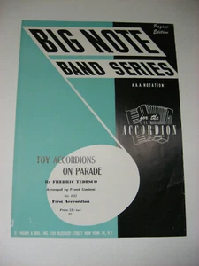 Toy Accordions on Parade 1st Accordion Sheet Music Fredric Tedesco Frank Gaviani - Picture 1 of 3