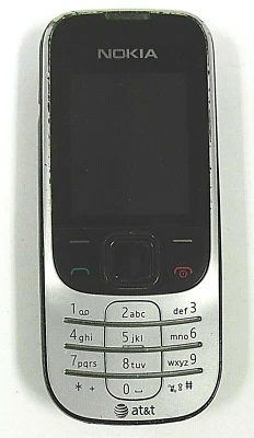 Nokia 2330 - Silver and Black ( AT&T ) Cellular Candybar Phone - Image 1 of 2