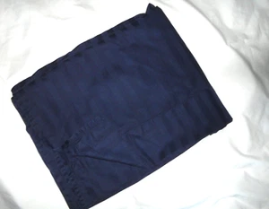 CHAPS DOBBY DAMASK NAVY BLUE STRIPES SATEEN (1) KING/CALIFORNIA KINGFLAT SHEET - Picture 1 of 5