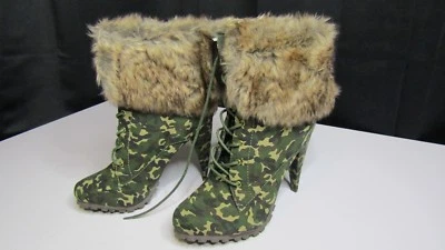 Botín de mujer Breckelle camuflaje Vicky con piel talla 11 Foto 1 de 4