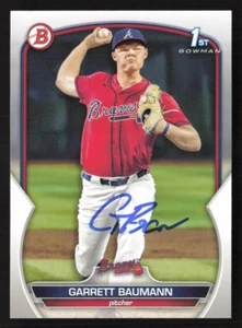 Garrett Baumann Signed Autograph 2023 Bowman Draft #BD-172 Atlanta Braves 16 - Picture 1 of 2