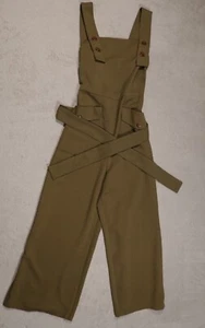 Mono para mujer Topshop, talla 4, marrón caqui, con botones en la parte delantera - Imagen 1 de 11