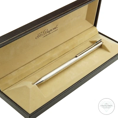 S.T. Dupont Classique Kugelschreiber Silber Drehmechanik mit Box - Bild 1 von 4