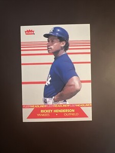 1987 Fleer Baseball Headliners - #4 - Rickey Henderson - New York Yankees