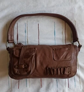 Caterina Lucchi Womens Brown Leather Small Shoulder Bag Baguette - Picture 1 of 15