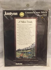 Janlynn Counted Cross Stitch Kit #00-310 "A Nature Creed" 10" x 20" - SEALED - Picture 1 of 8