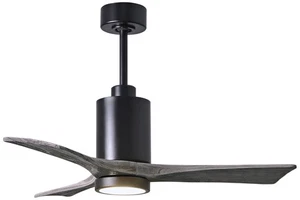42" Matthews Patricia-3 Matte Black LED Damp Ceiling Fan with Remote - Picture 1 of 1