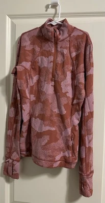 Lululemon Mujer Rulu Run Media Cremallera Heritage Moteado Camuflaje Rosa Taupe, Talla 2 Foto 1 de 4