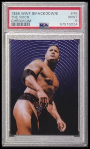 1999 Wwf Smackdown! Chromium #45 The Rock Chromium PSA 9 - Picture 1 of 2