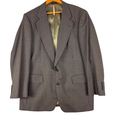 Blazer Jos A Bank Para Hombres 44L Marrón Pata de Gallo Lana Gordon Dos Botones Abrigo Deportivo Foto 1 de 4