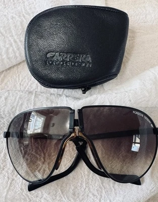 Vintage CARRERA PORSCHE DESIGN 5622 80's Folding Sunglasses Scarface Austria - Image 1 of 4