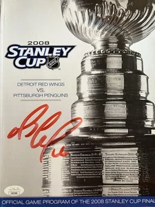 Programa de Finales de Copa Stanley 2008 Firmado por Mario Lemieux Certificado por la JSA - Imagen 1 de 2