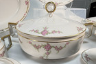 Vintage Heinrich & Co Rosalinda Bavaria China Set - 44pc Pink Rose Gold Trim