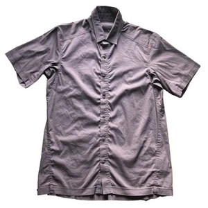 Arc'Teryx SS Button Up Shirt Logo Dark Purple Medium Men - Picture 1 of 8