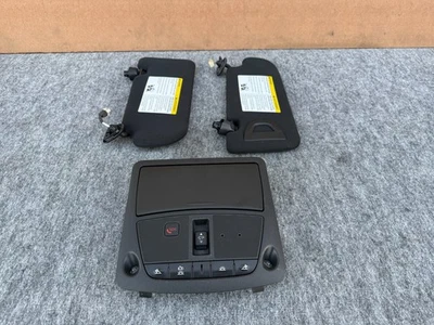 INFINITI Q60 Q50 14-24 OEM OVERHEAD DOME LIGHT & SUN VISORS SETS ASSEMBLY BLACK - Image 1 of 4