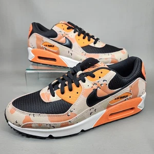 Nike Air Max 90 PRM Camo Pack Safety Orange Bio Beige Phantom IF1721-201 Mens 14 - Picture 1 of 13