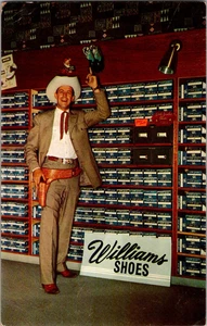 Postkarte Williams Schuhe Werbung Twin Falls Idaho Chrome unbesendet - Bild 1 von 2