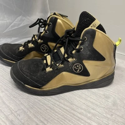Women's ZUMBA Energy Pop Boom High Top Size 10 A1F00105-BLCK-9.5 Gold and Black - Image 1 of 4