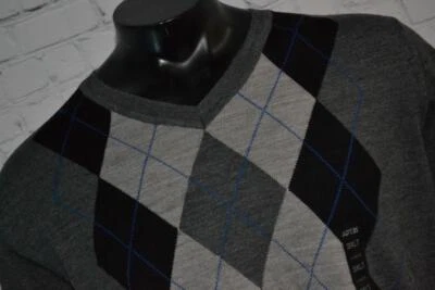 46987-a Apt. 9 Sweater V-Neck Gray Merino Wool Blend Size 3XLT Tall Mens NEW - Image 1 of 4