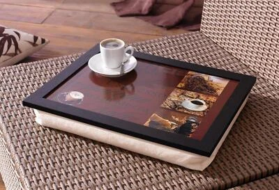 Schoßtablett Laptoptablett Kissen Kaffee 43x33 Knietablett Laptopkissen Laptray - Bild 1 von 3