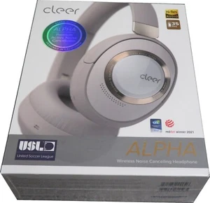 Cleer Alpha Active Noise Cancelling Wireless Bluetooth Kopfhörer - Stone NEU - Bild 1 von 1