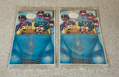 CAPN CRUNCH (1990) -- Set of 2 Sealed Cereal Premiums -- Door Hangers Vintage - Image 1 of 2