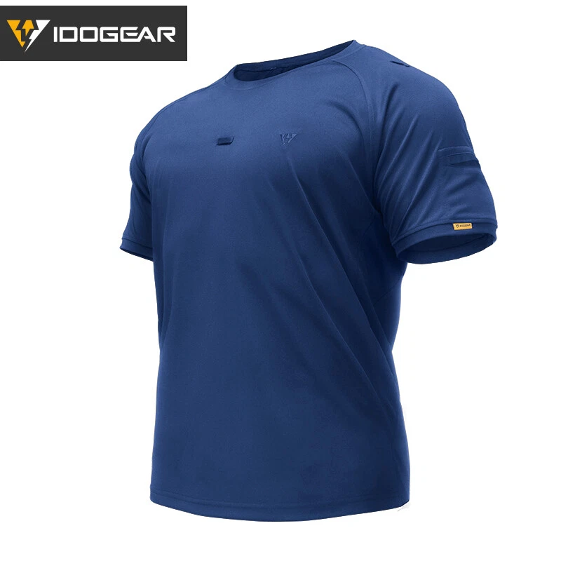 IDOGEAR Tactical Summer T shirt Sports t-shirts Short Sleeve Black Men t-shirts  - Image 1 of 4