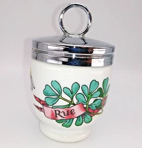 Vintage 3.5" Royal Worcester Chamomile Rue porcelain Egg Coddler Made in England - Picture 1 of 11
