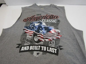 OLD LG. AMERICAN CLASSIC STRONG FAST & BUILT TO LAST CAR RACING TANK TOP  - Picture 1 of 1