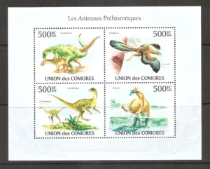 Comoro island / 2010 Prehistoric Animals, Miniature Sheet .MNH - Picture 1 of 1