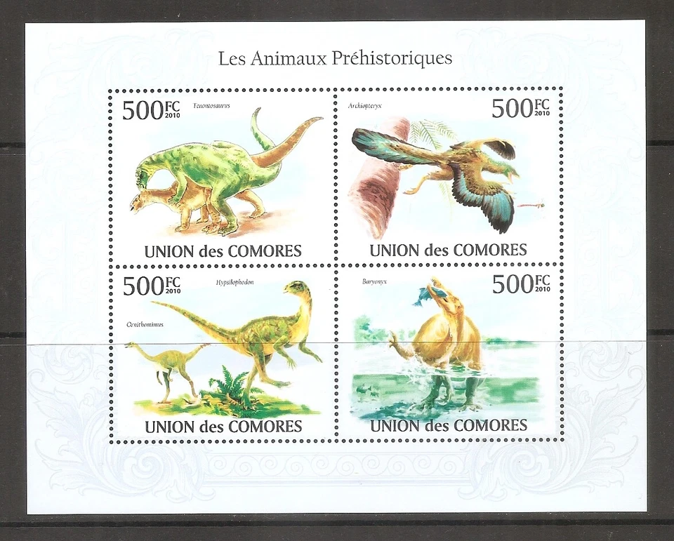 Comoro island / 2010 Prehistoric Animals, Miniature Sheet .MNH - Image 1 of 1
