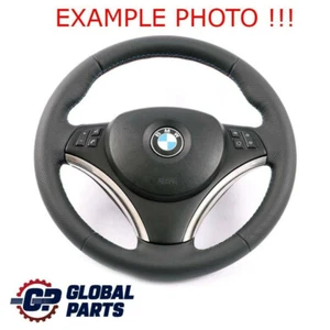 BMW E81 E82 E87 E90 E91 E92 NEW Black Leather M Sport Look Steering Wheel - Picture 1 of 12